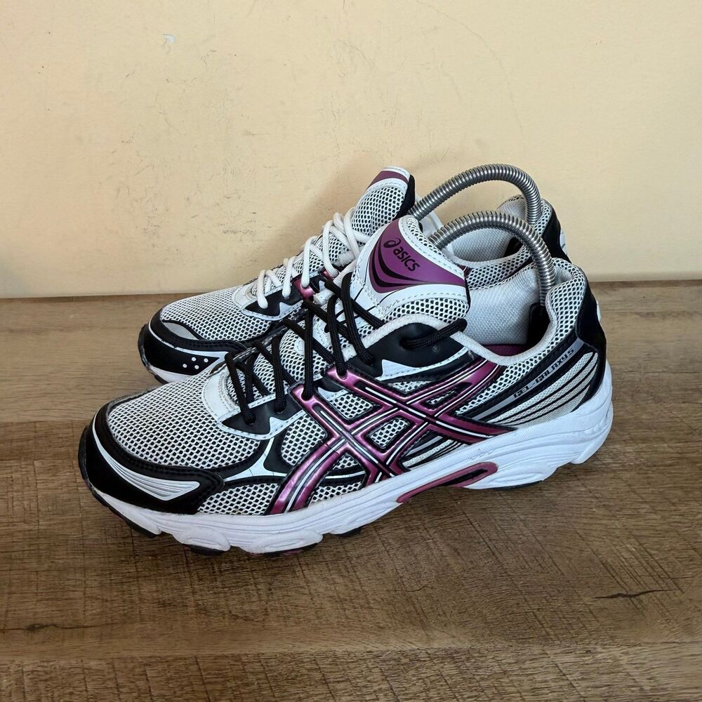ASICS Gel-Galaxy Women's White Purple Athletic Running Shoes size 9